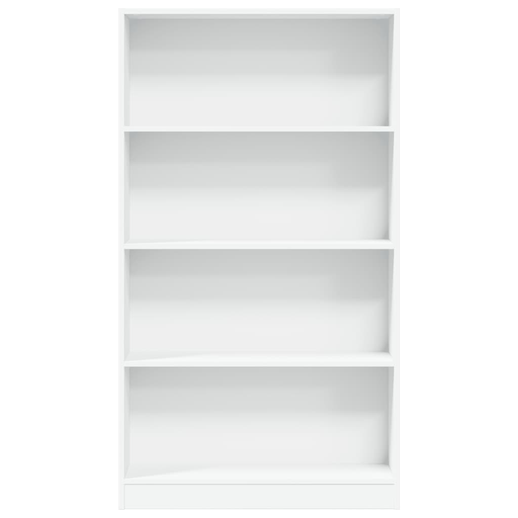 Boekenkast 80x24x143 cm bewerkt hout wit