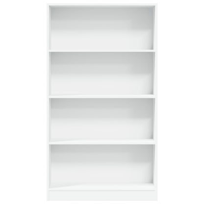 Boekenkast 80x24x143 cm bewerkt hout wit