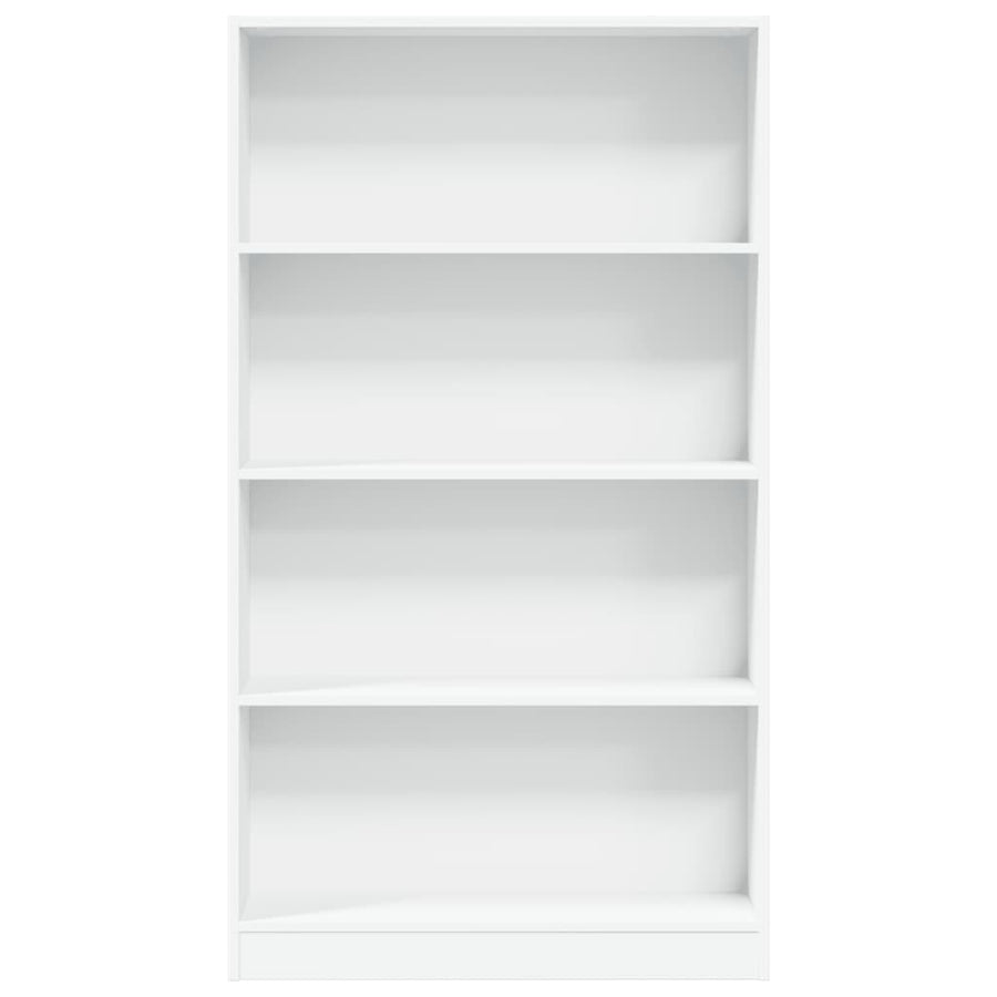Boekenkast 80x24x143 cm bewerkt hout wit