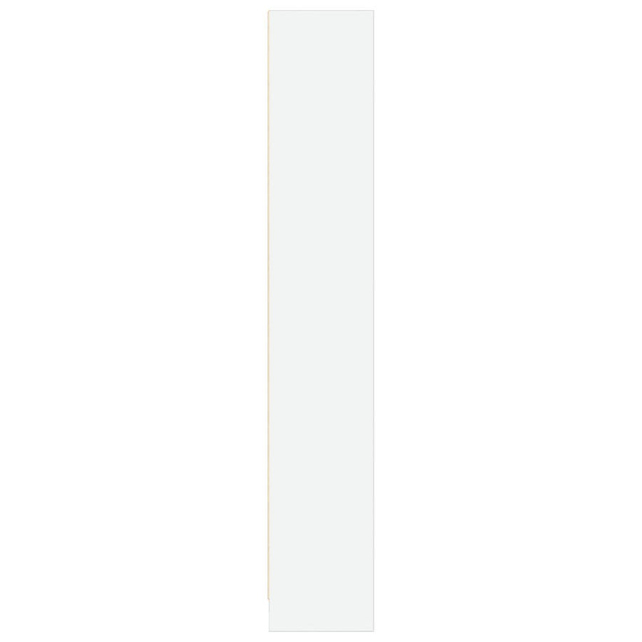 Boekenkast 80x24x143 cm bewerkt hout wit
