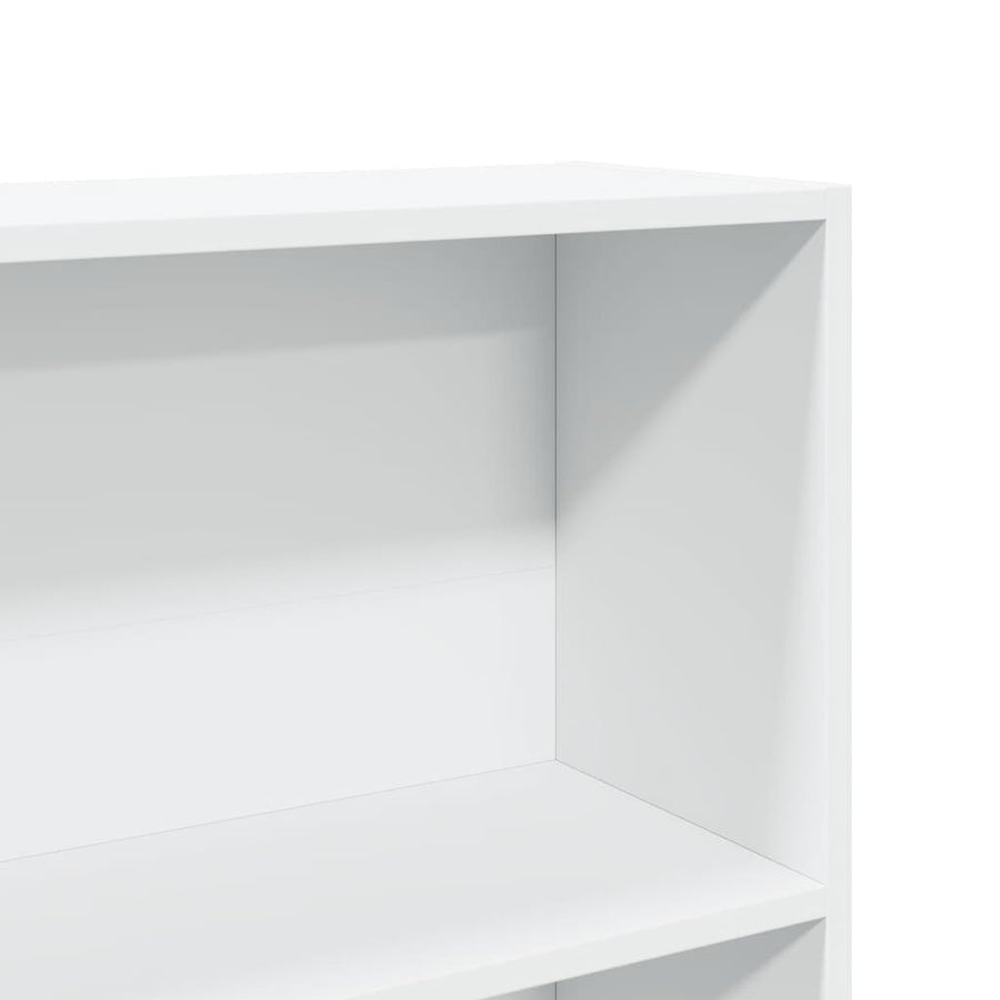 Boekenkast 80x24x143 cm bewerkt hout wit
