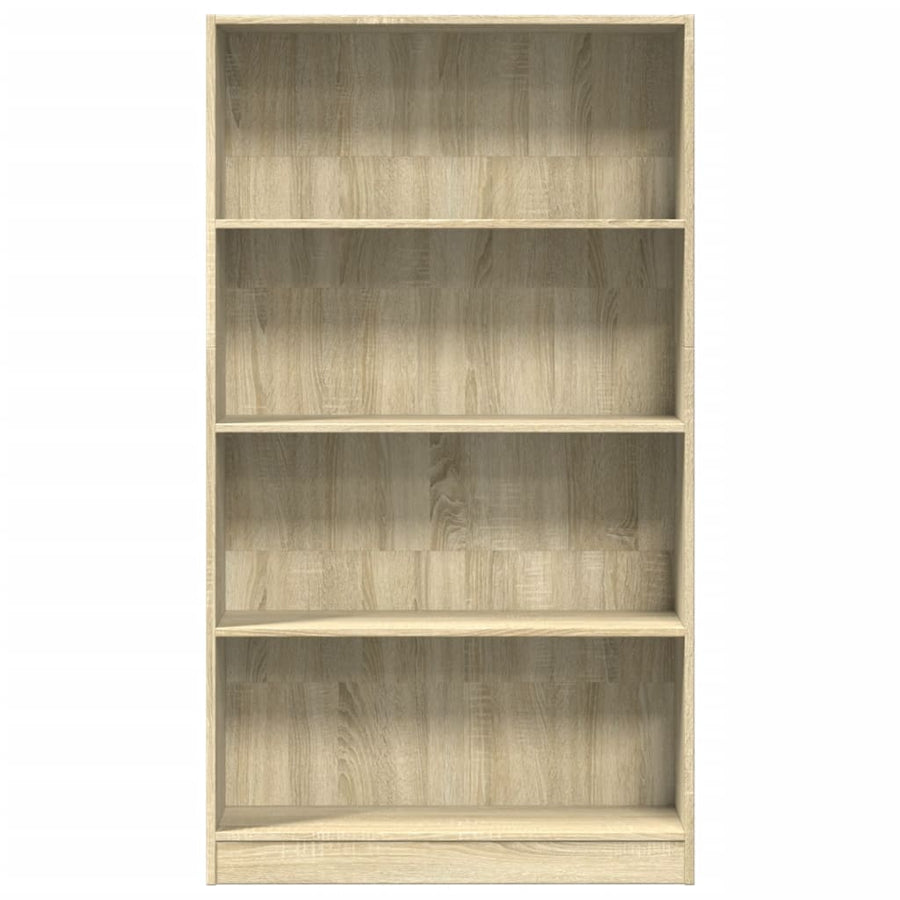 Boekenkast 80x24x143 cm bewerkt hout sonoma eikenkleurig