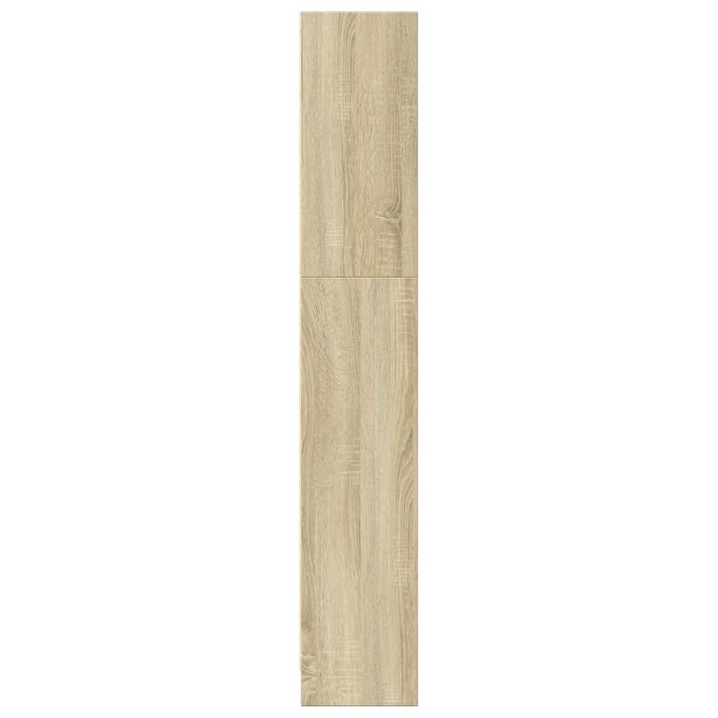 Boekenkast 80x24x143 cm bewerkt hout sonoma eikenkleurig