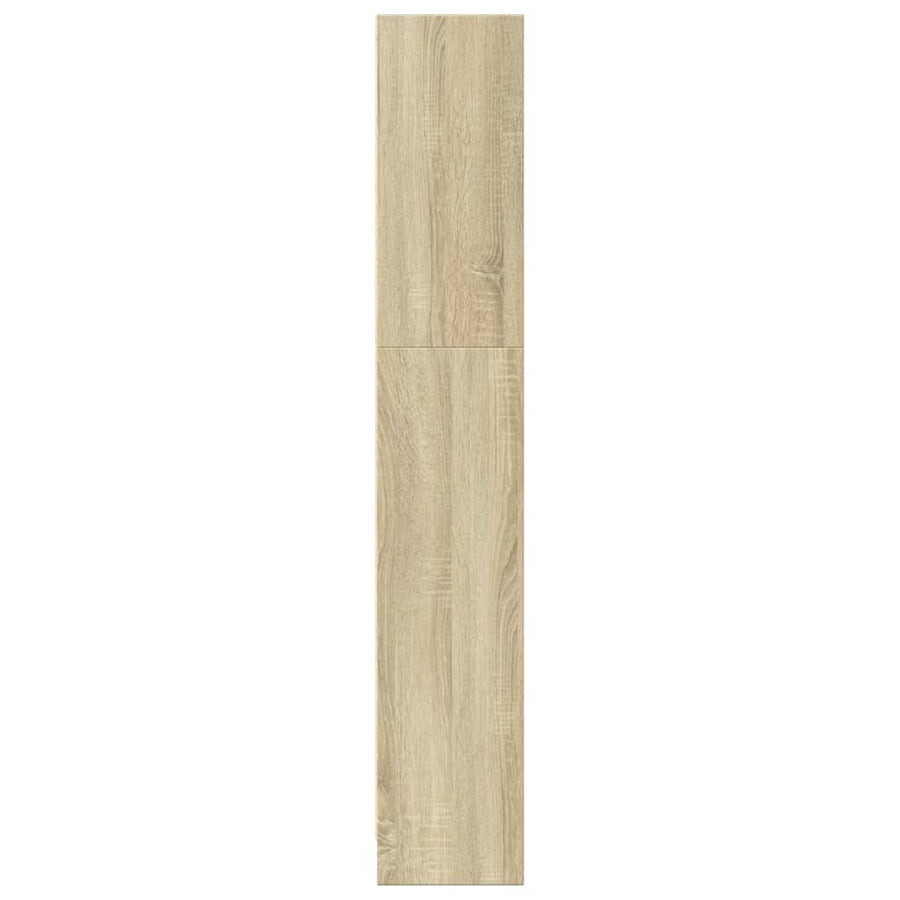 Boekenkast 80x24x143 cm bewerkt hout sonoma eikenkleurig
