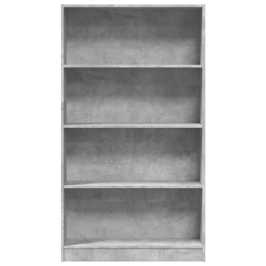 Boekenkast 80x24x143 cm bewerkt hout betongrijs