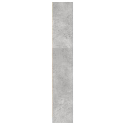 Boekenkast 80x24x143 cm bewerkt hout betongrijs
