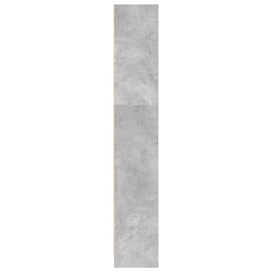 Boekenkast 80x24x143 cm bewerkt hout betongrijs