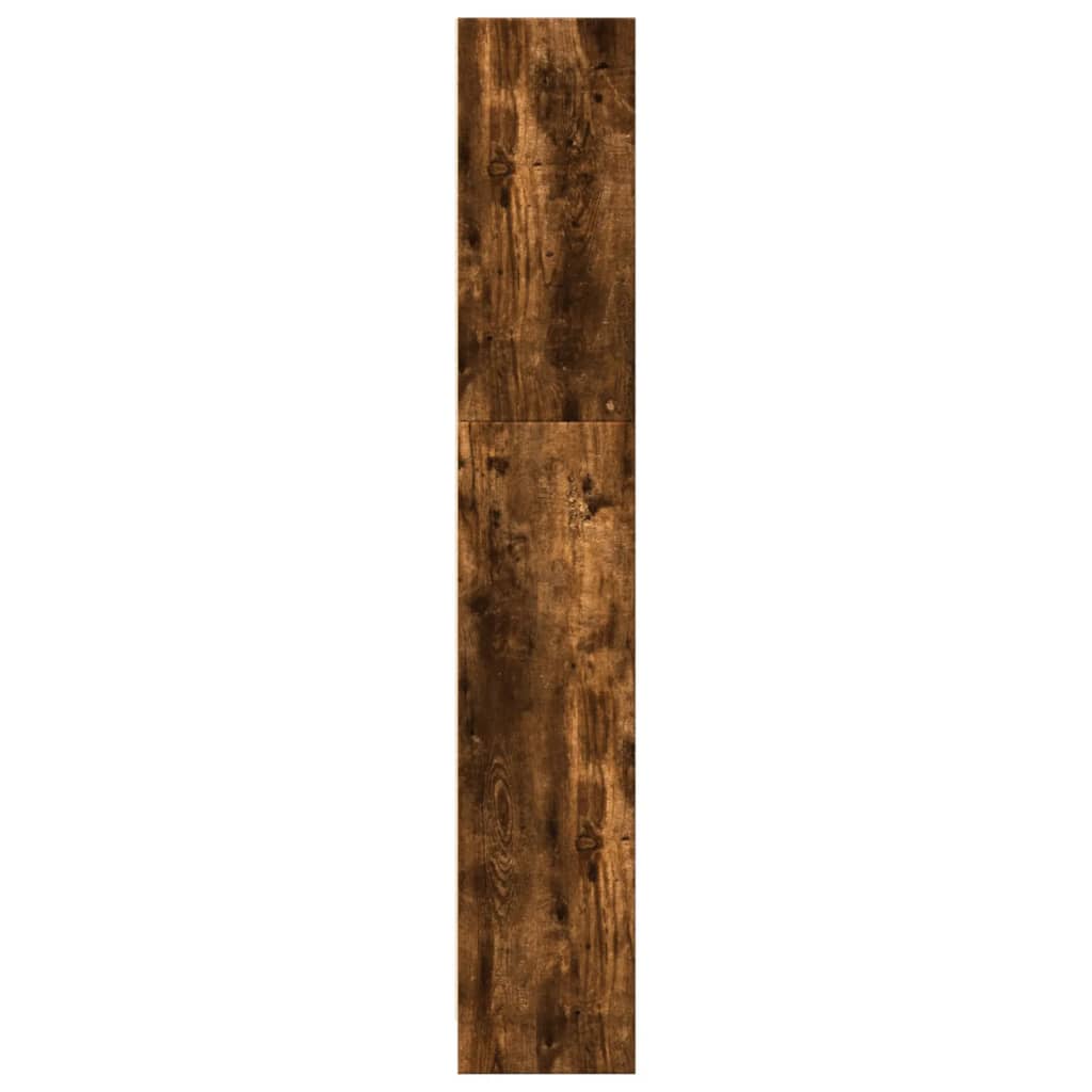 Boekenkast 80x24x143 cm bewerkt hout gerookt eikenkleurig