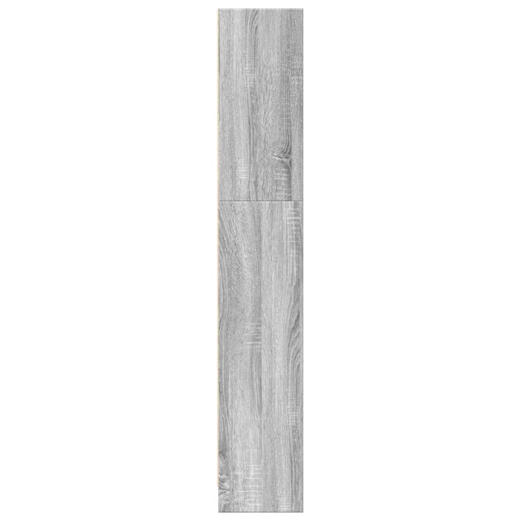 Boekenkast 80x24x143 cm bewerkt hout grijs sonoma eikenkleurig