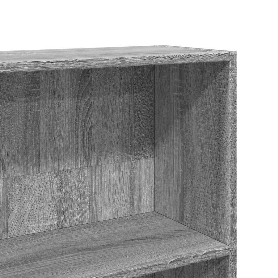 Boekenkast 80x24x143 cm bewerkt hout grijs sonoma eikenkleurig