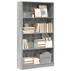 Boekenkast 80x24x143 cm grijs sonoma eiken bewerkt hout