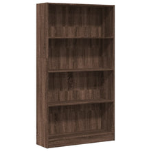 Boekenkast 80x24x143 cm bewerkt hout bruin eikenkleurig