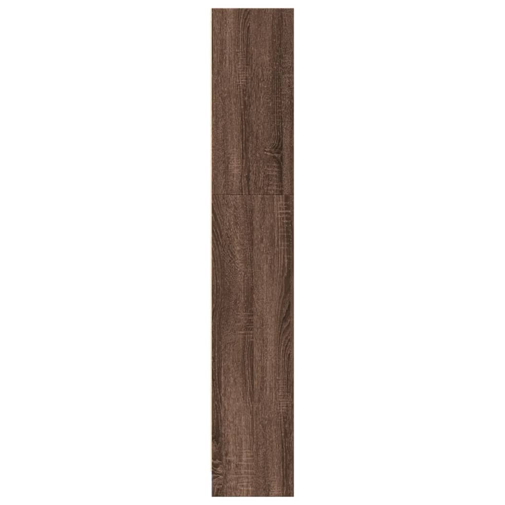 Boekenkast 80x24x143 cm bewerkt hout bruin eikenkleurig