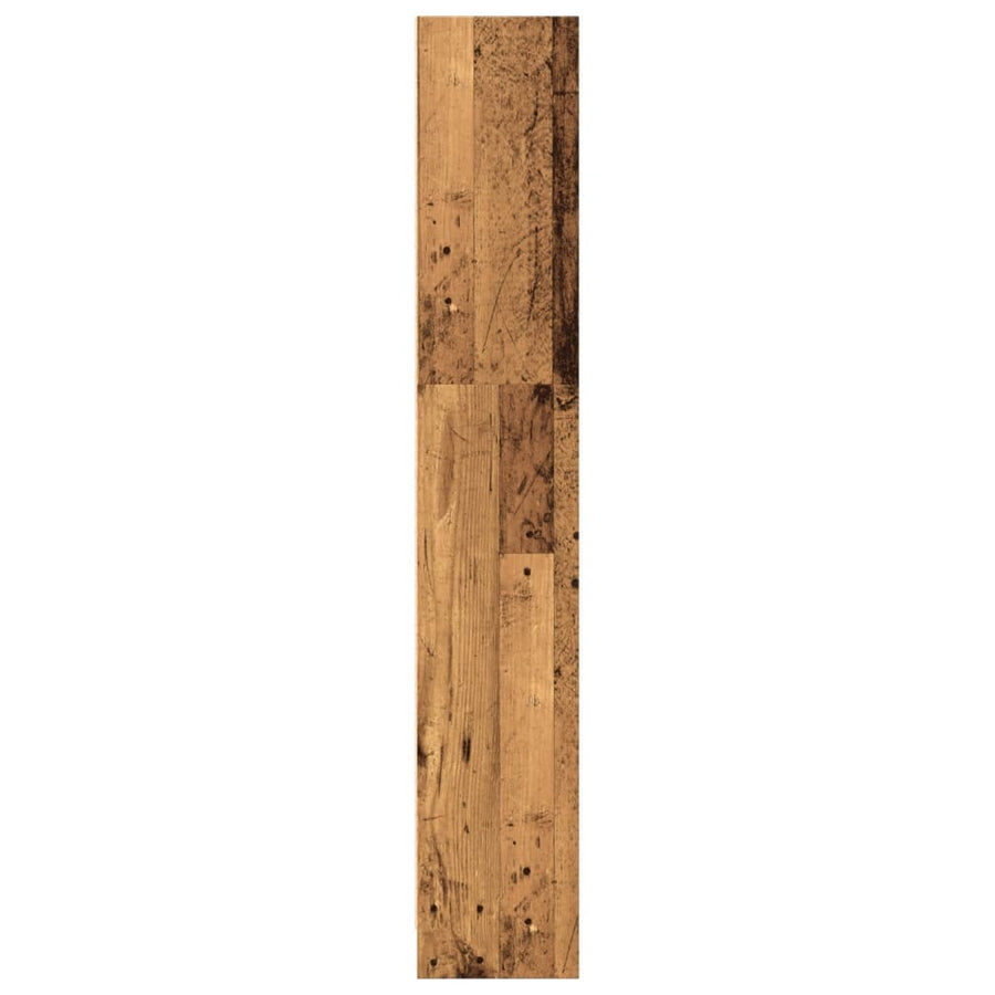 Boekenkast 80x24x143 cm bewerkt hout oud houtkleurig