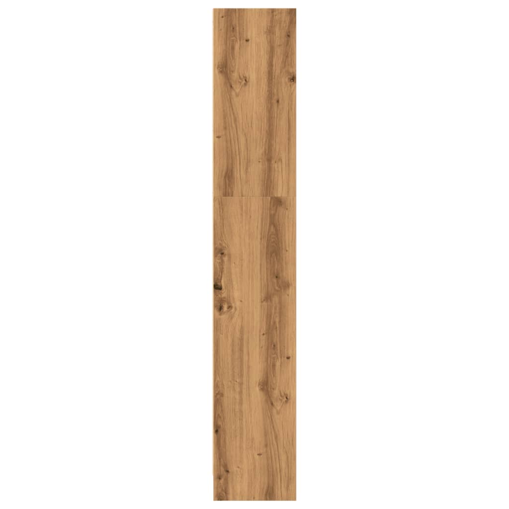 Boekenkast 80x24x143 cm bewerkt hout artisanaal eikenkleurig