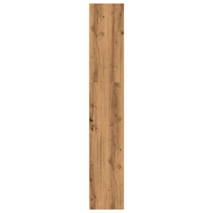 Boekenkast 80x24x143 cm bewerkt hout artisanaal eikenkleurig