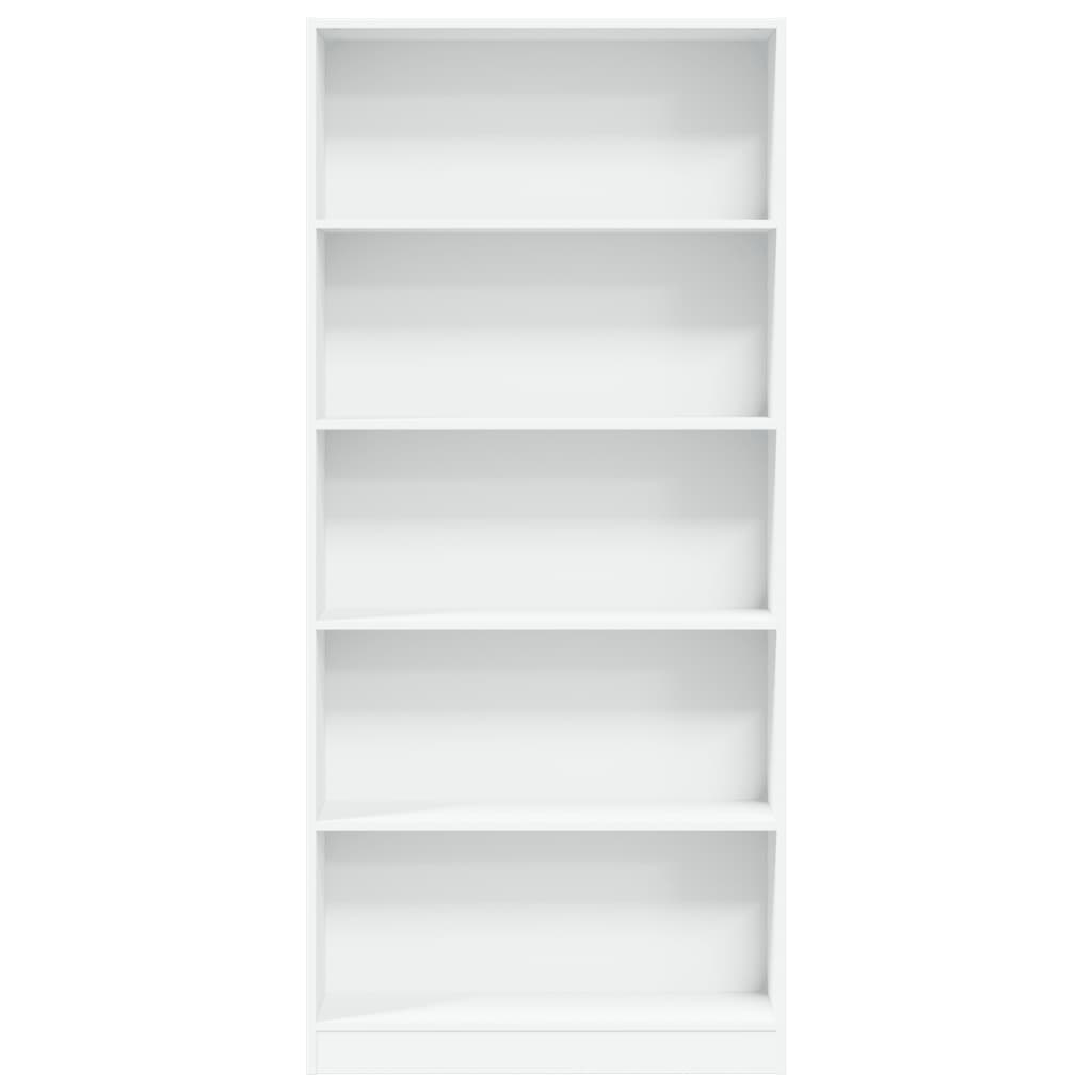 Boekenkast 80x24x176 cm bewerkt hout wit