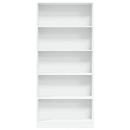Boekenkast 80x24x176 cm bewerkt hout wit