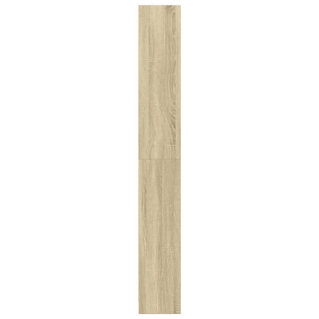 Boekenkast 80x24x176 cm bewerkt hout sonoma eikenkleurig