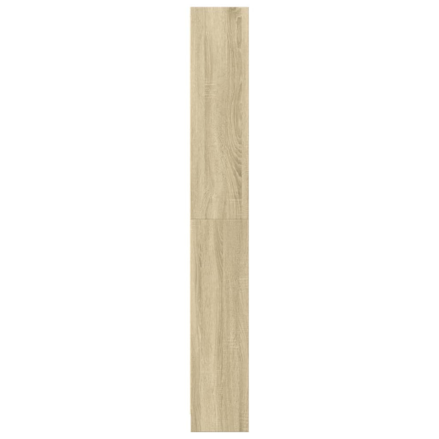 Boekenkast 80x24x176 cm bewerkt hout sonoma eikenkleurig