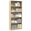 Boekenkast Sonoma Eiken 80x24x176 cm Bewerkt Hout