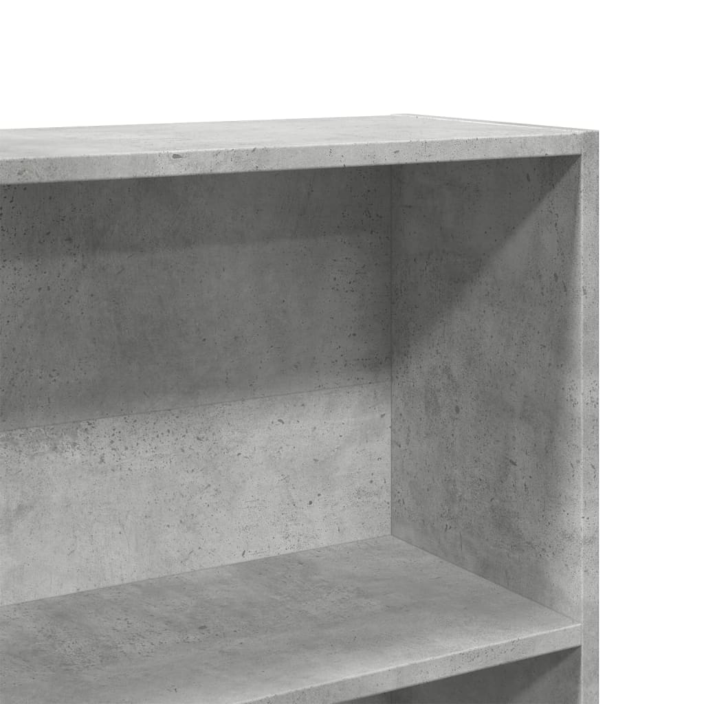 Boekenkast 80x24x176 cm bewerkt hout betongrijs