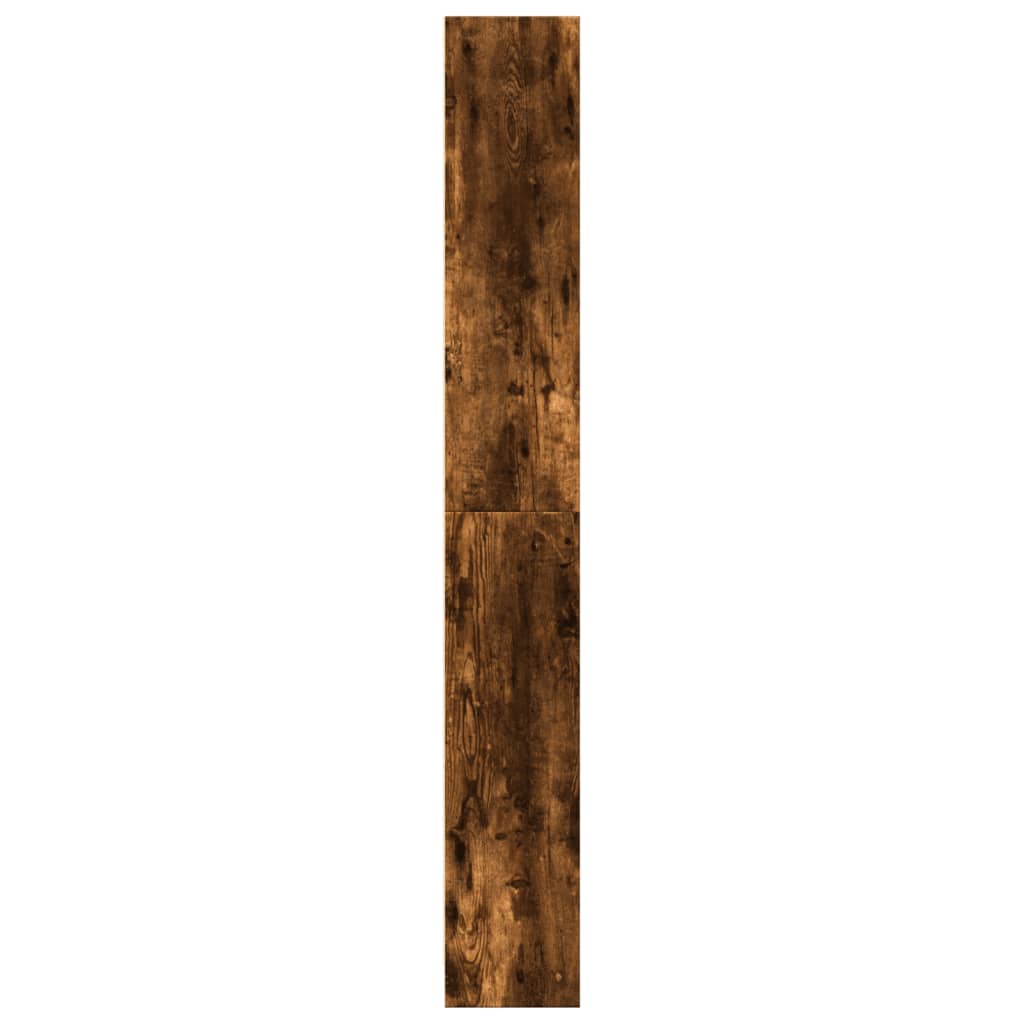 Boekenkast 80x24x176 cm bewerkt hout gerookt eikenkleurig