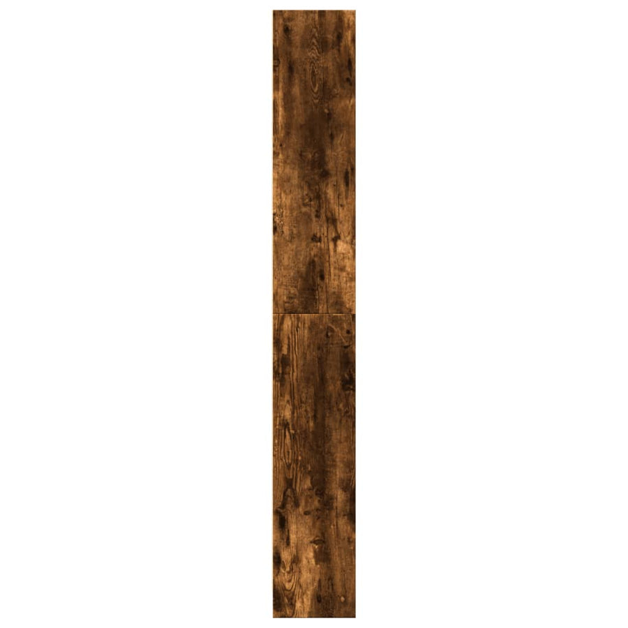 Boekenkast 80x24x176 cm bewerkt hout gerookt eikenkleurig