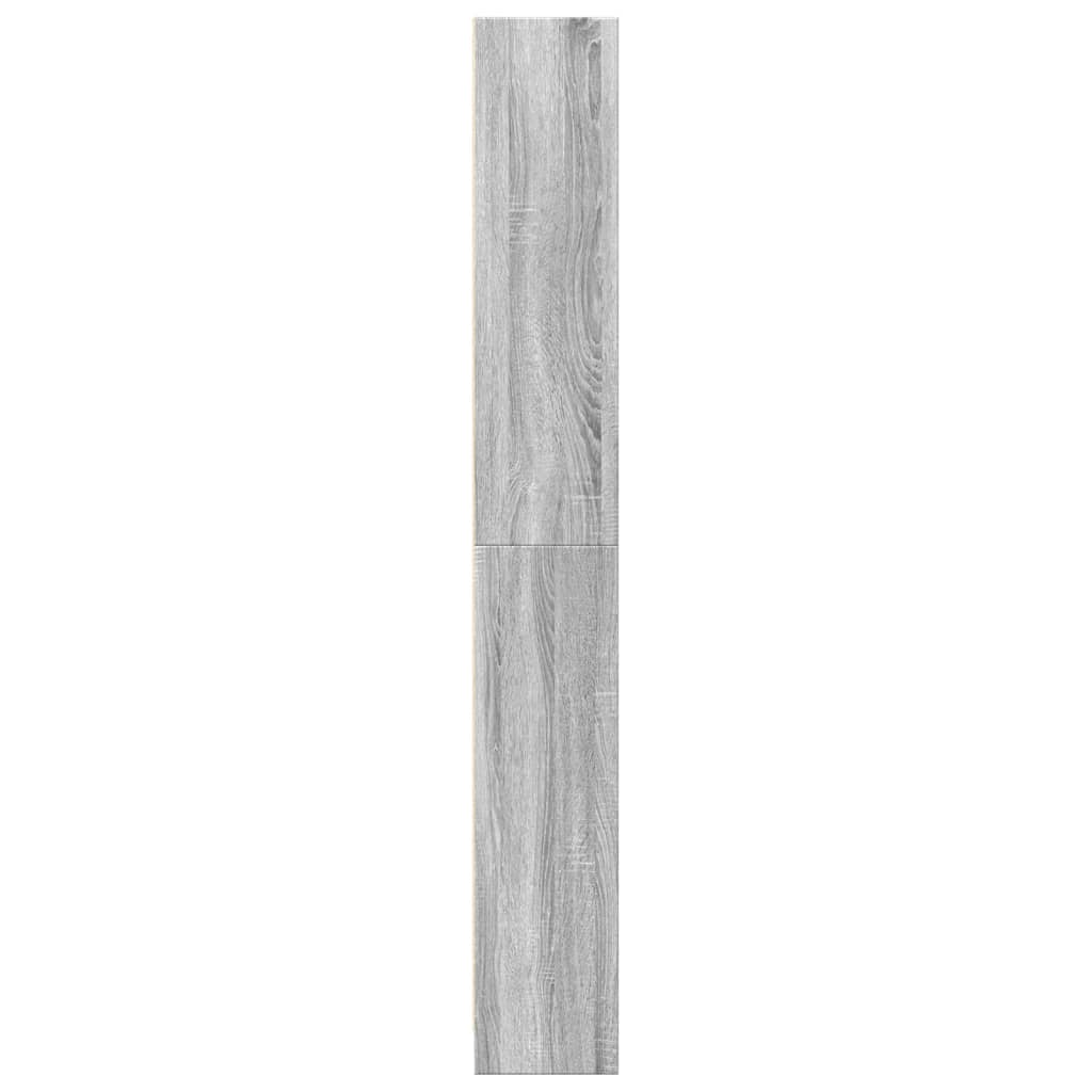 Boekenkast 80x24x176 cm bewerkt hout grijs sonoma eikenkleurig