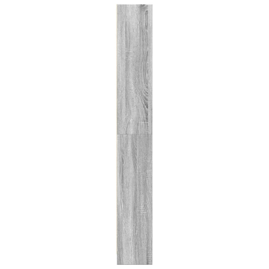 Boekenkast 80x24x176 cm bewerkt hout grijs sonoma eikenkleurig