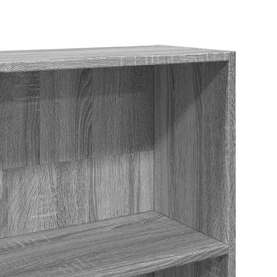 Boekenkast 80x24x176 cm bewerkt hout grijs sonoma eikenkleurig