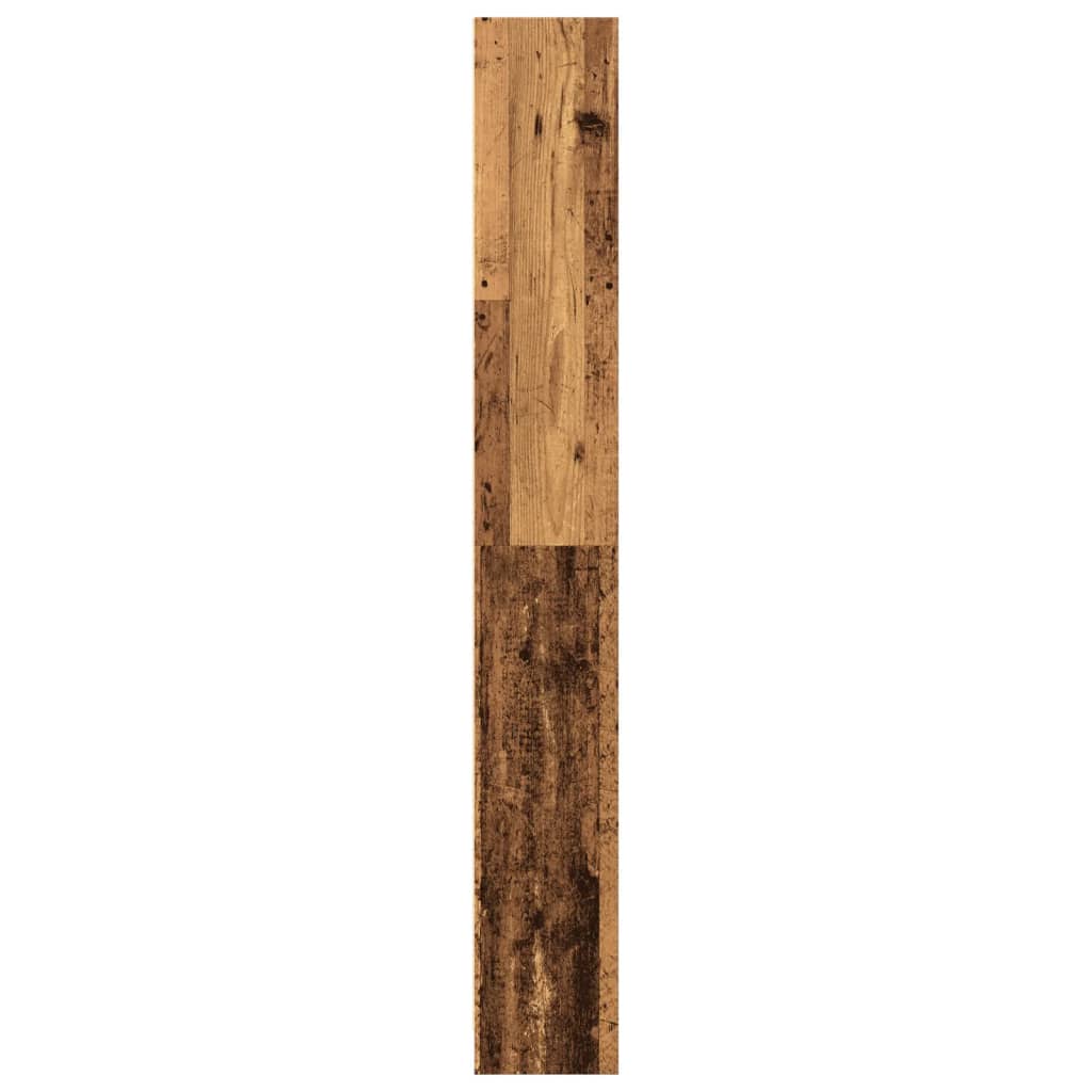 Boekenkast 80x24x176 cm bewerkt hout oud houtkleurig