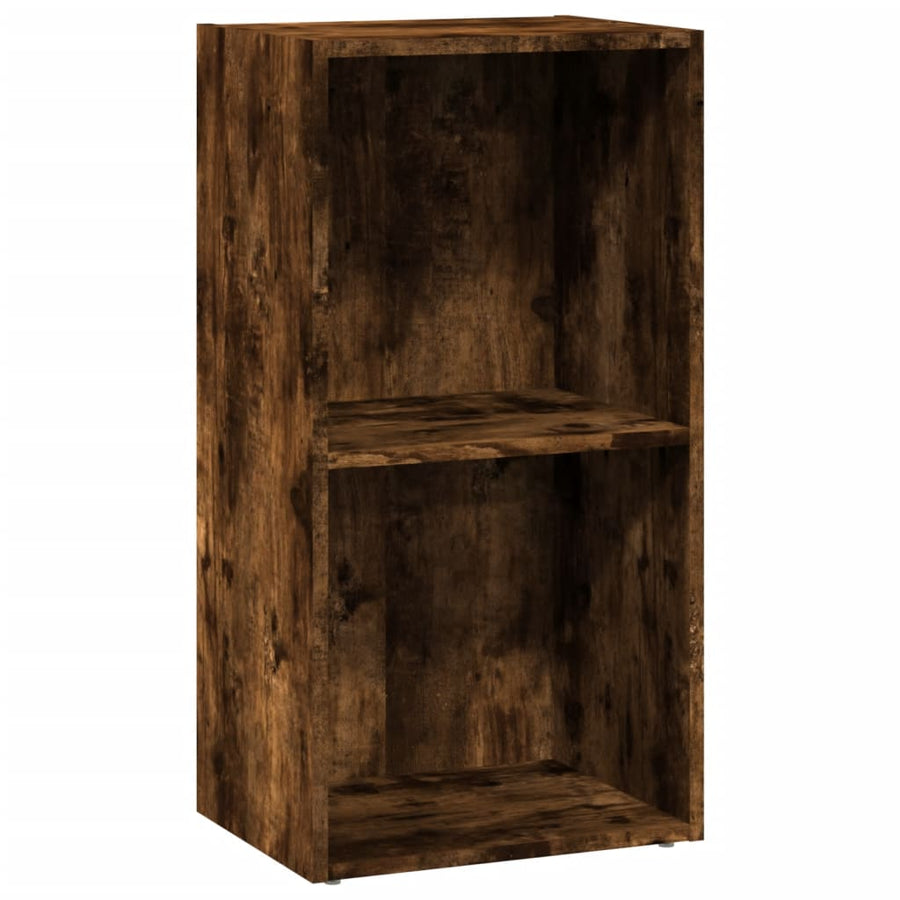 Boekenkast 40x30x77 cm bewerkt hout gerookt eikenkleurig