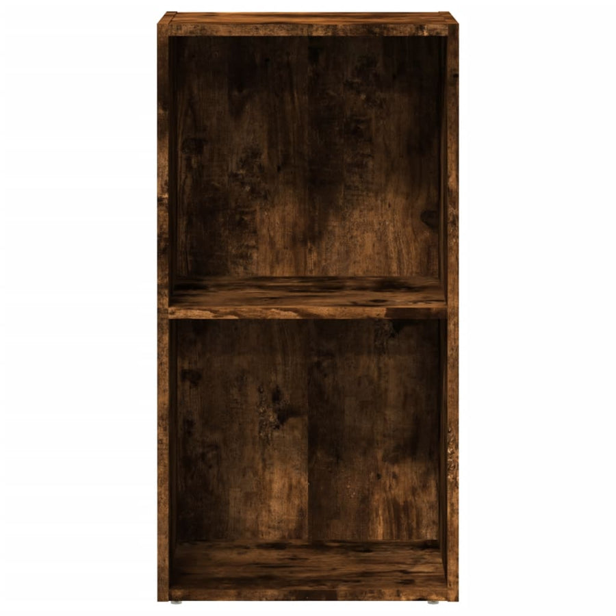 Boekenkast 40x30x77 cm bewerkt hout gerookt eikenkleurig