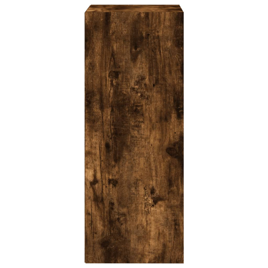 Boekenkast 40x30x77 cm bewerkt hout gerookt eikenkleurig