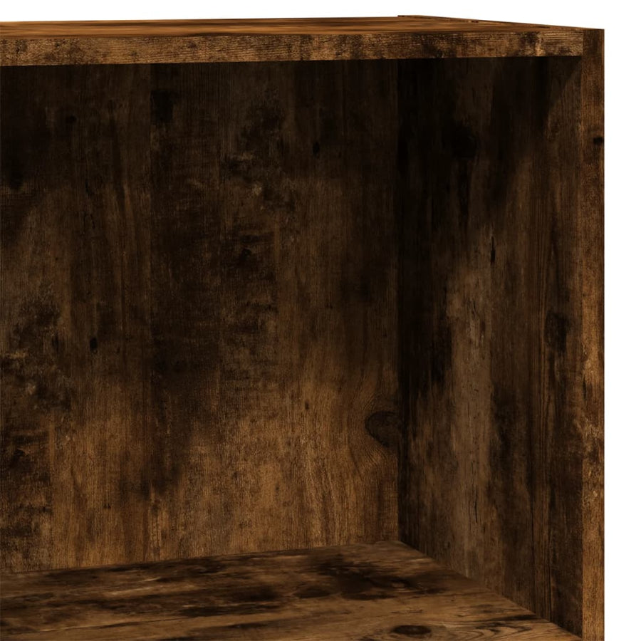 Boekenkast 40x30x77 cm bewerkt hout gerookt eikenkleurig