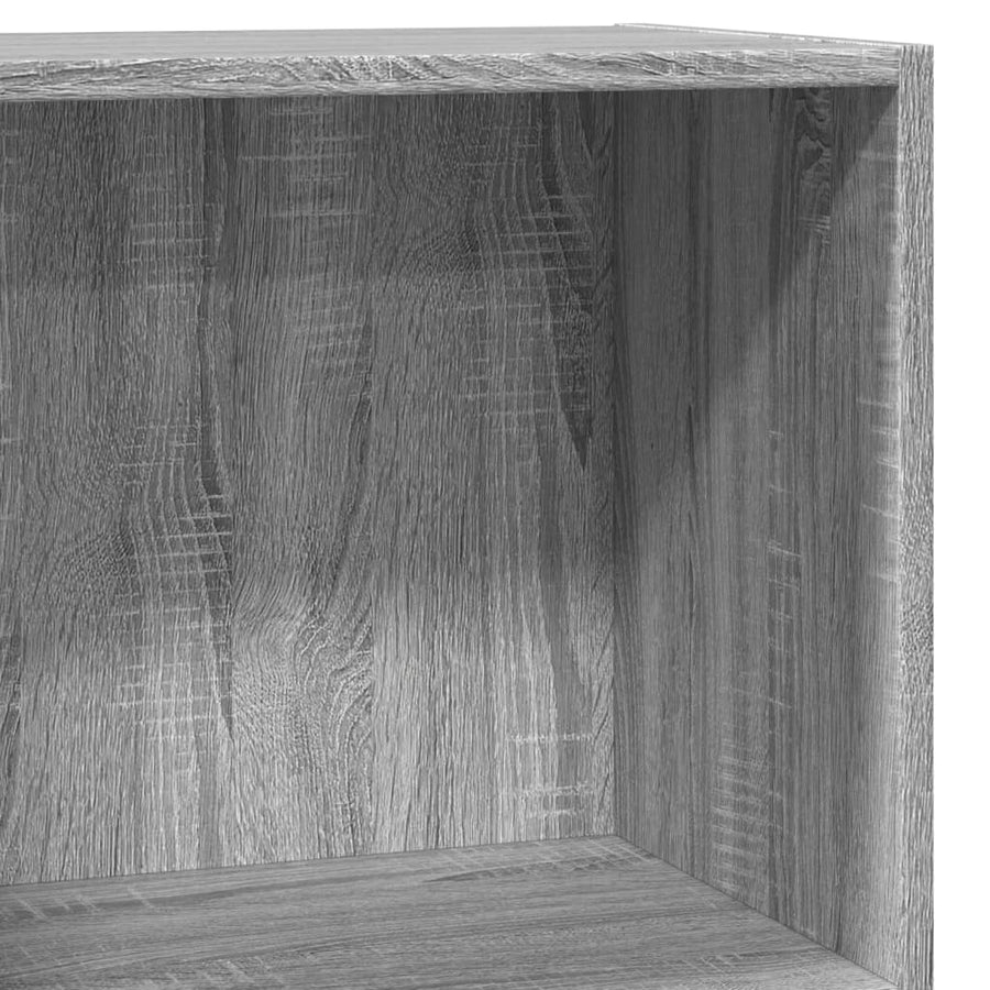Boekenkast 40x30x77 cm bewerkt hout grijs sonoma eikenkleurig
