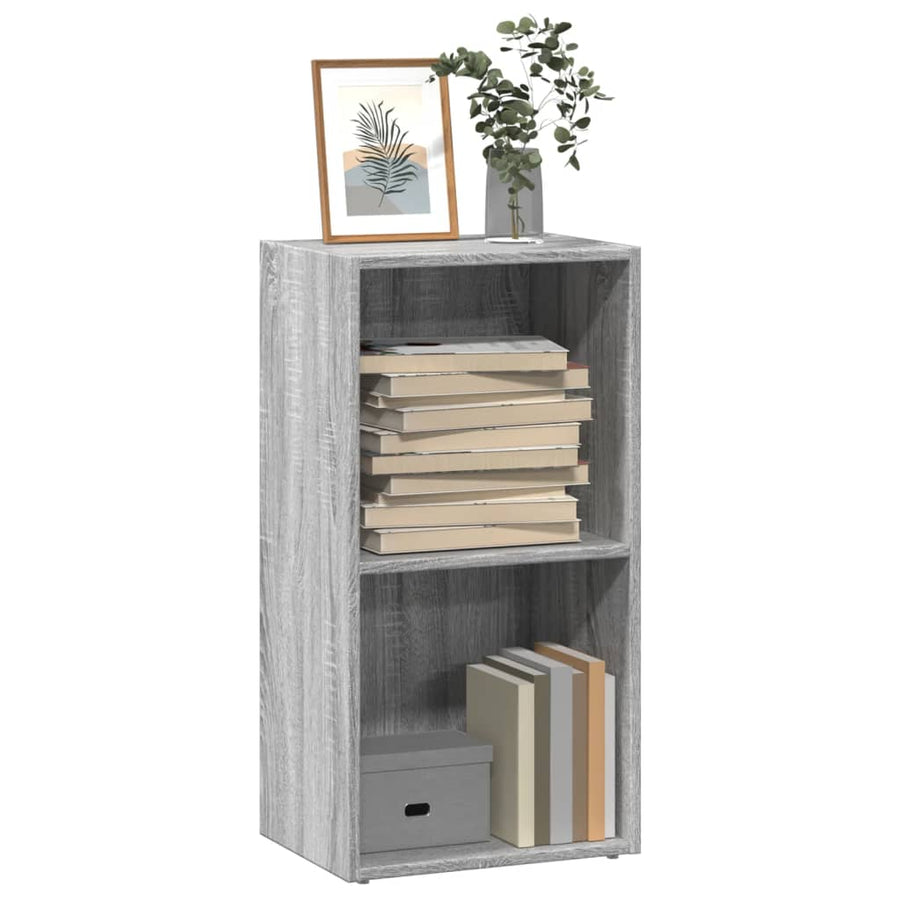 Boekenkast 40x30x77 cm bewerkt hout grijs sonoma eikenkleurig