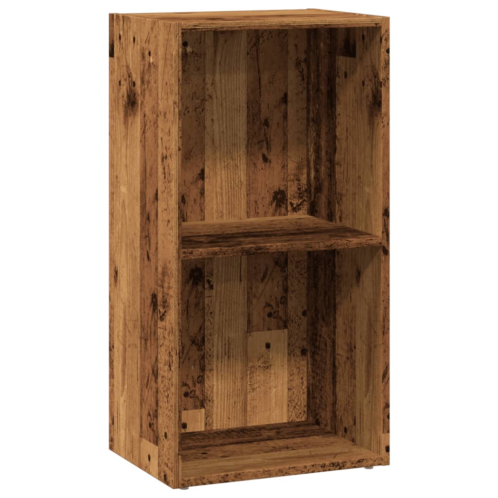 Boekenkast 40x30x77 cm bewerkt hout oud houtkleurig