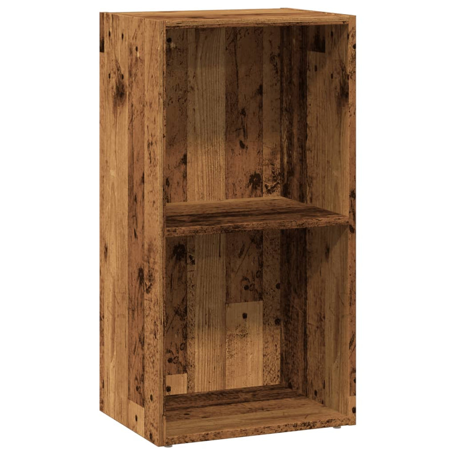 Boekenkast 40x30x77 cm bewerkt hout oud houtkleurig
