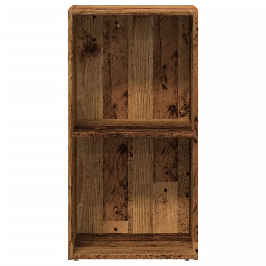 Boekenkast 40x30x77 cm bewerkt hout oud houtkleurig