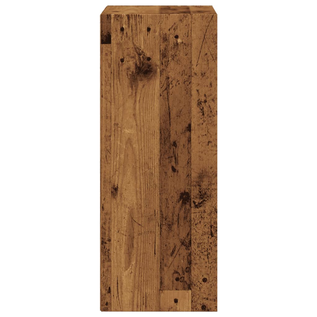 Boekenkast 40x30x77 cm bewerkt hout oud houtkleurig