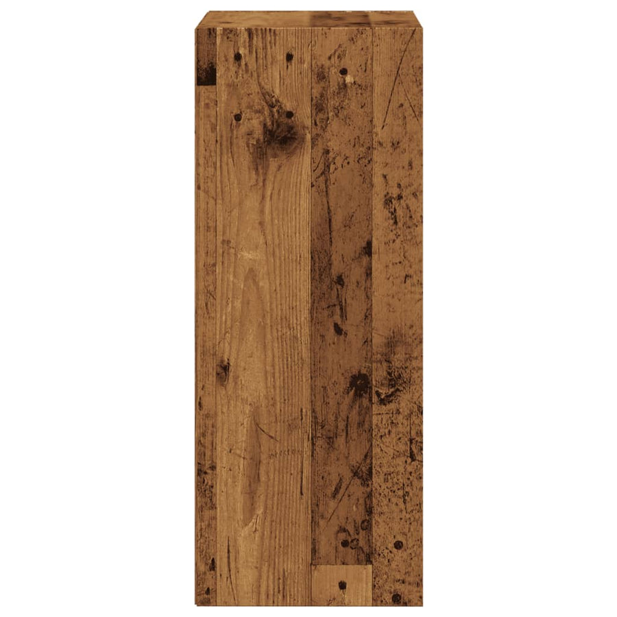 Boekenkast 40x30x77 cm bewerkt hout oud houtkleurig