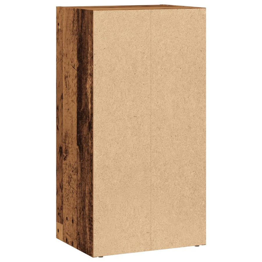 Boekenkast 40x30x77 cm bewerkt hout oud houtkleurig