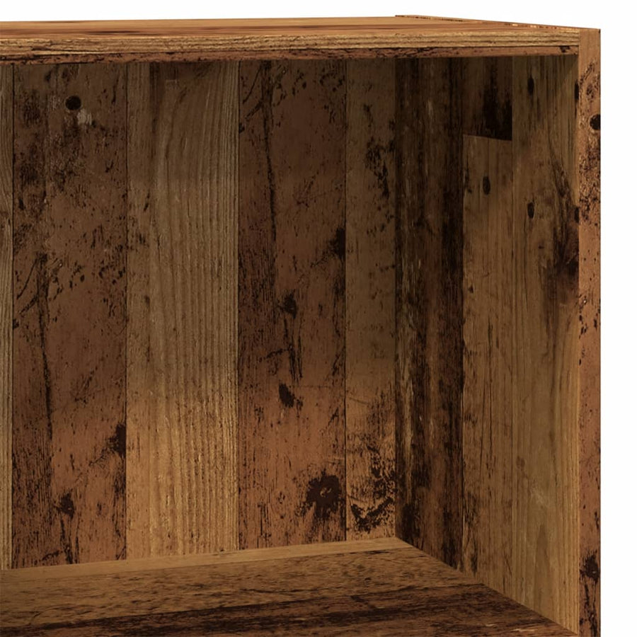 Boekenkast 40x30x77 cm bewerkt hout oud houtkleurig