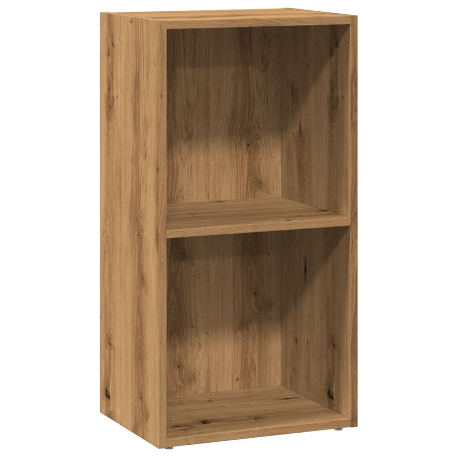 Boekenkast 40x30x77 cm bewerkt hout artisanaal eikenkleurig