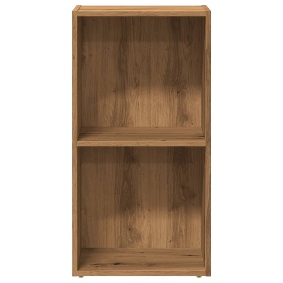 Boekenkast 40x30x77 cm bewerkt hout artisanaal eikenkleurig
