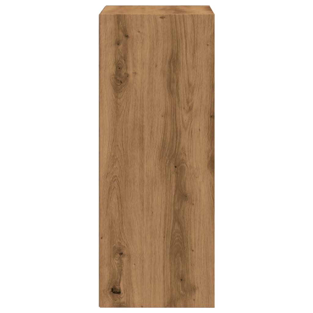 Boekenkast 40x30x77 cm bewerkt hout artisanaal eikenkleurig