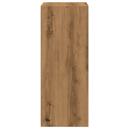 Boekenkast 40x30x77 cm bewerkt hout artisanaal eikenkleurig