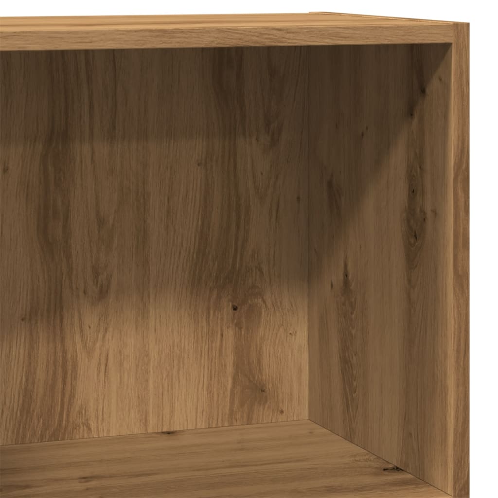 Boekenkast 40x30x77 cm bewerkt hout artisanaal eikenkleurig